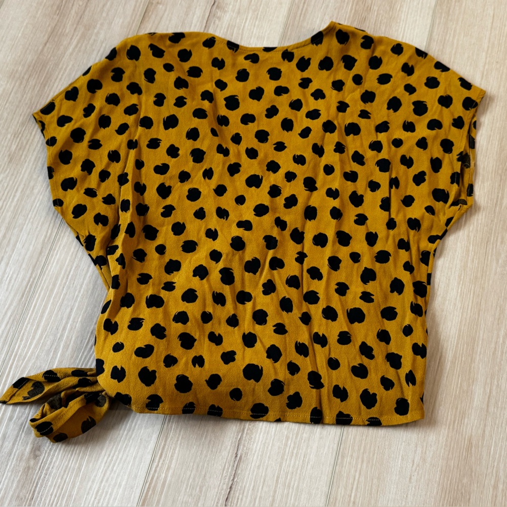 Madewell Leopard Print Cap Sleeve Tie-Side Blouse | XS - Picture 4 of 4